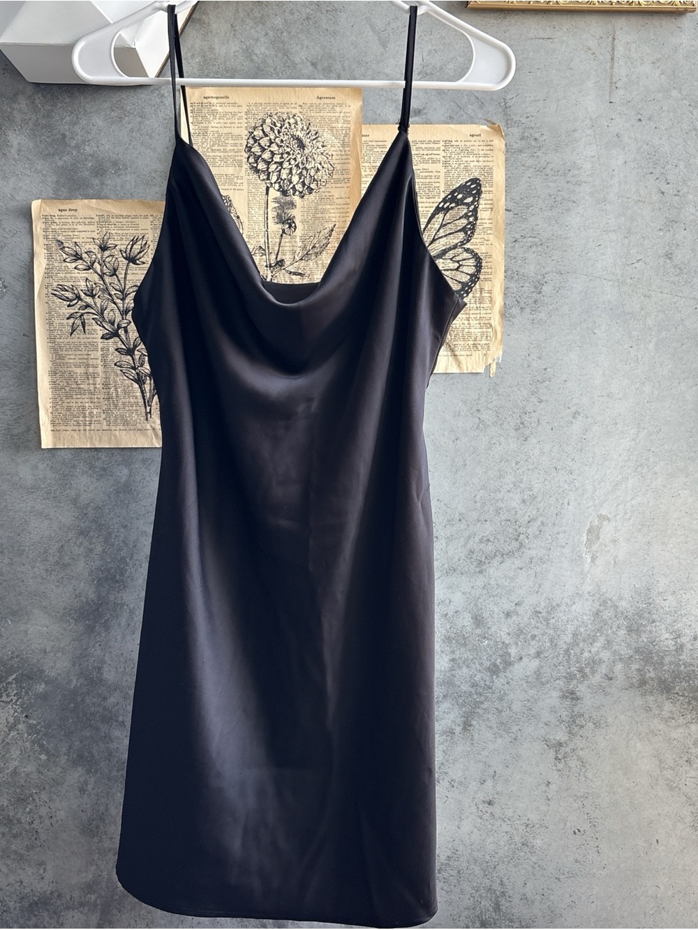 Urban Outfitters Black Slip Dress with Thin Straps
